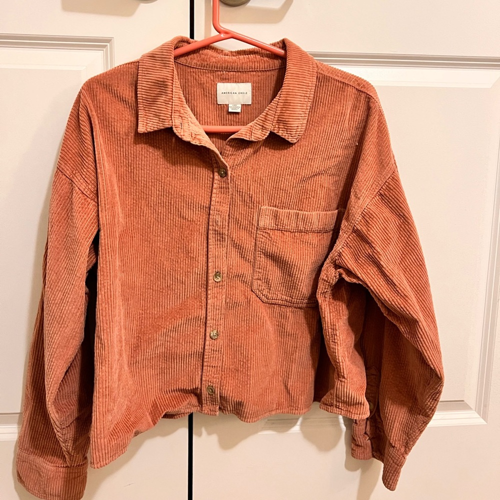 Blush colored corduroy top